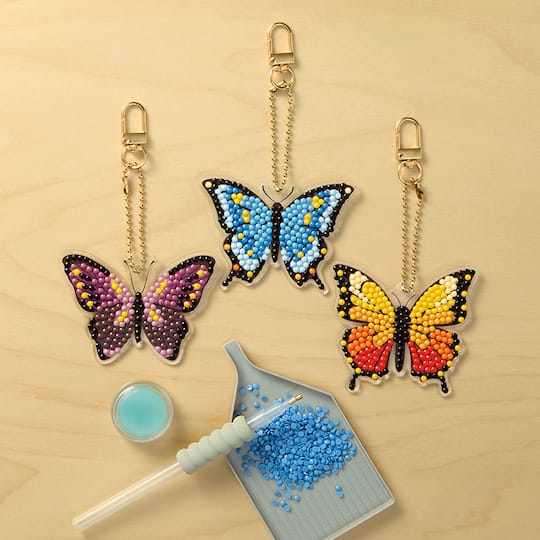 Butterfly Diamond Art Keychain Kit by Make Market®